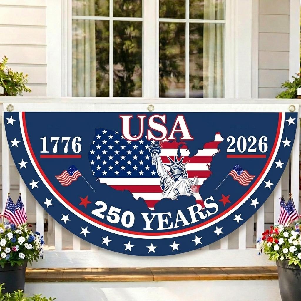 American Flag - America 250th Anniversary Non - Pleated Fan Flag