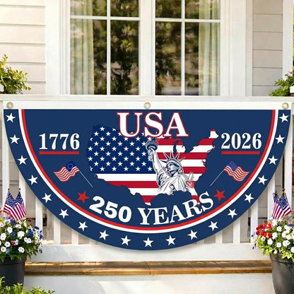 American Flag - America 250th Anniversary Non - Pleated Fan Flag