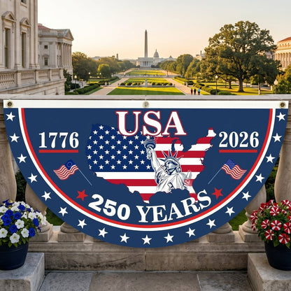 American Flag - America 250th Anniversary Non - Pleated Fan Flag