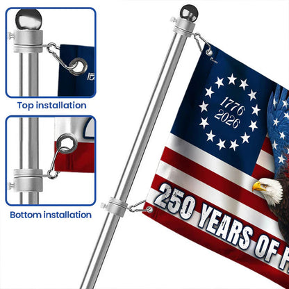 250 Years of Freedom Flag, 1776–2026 Eagle Betsy Ross Grommet Flag