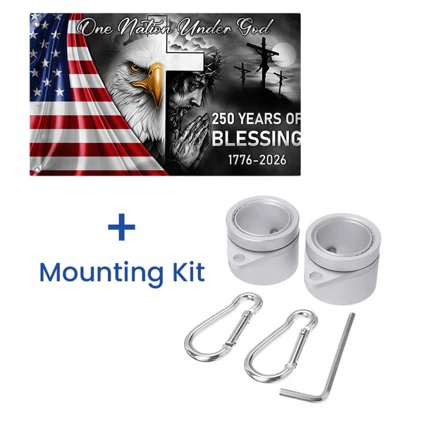 250 Years Of Blessing America Flag, One Nation Under God Grommet Flag